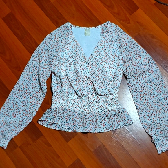 Japna Tops - Floral ruched floral top
